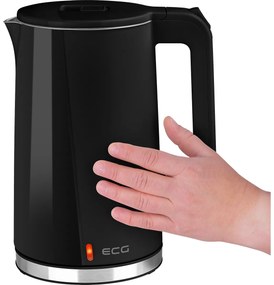 ECG RK 1702 Safe to Touch rýchlovarná kanvica, čierna