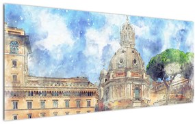 Obraz - Kostol Santa Maria di Loreto, Rím, Taliansko (120x50 cm)