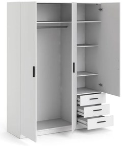 Biela šatníková skriňa 147x200 cm Sprint – Tvilum