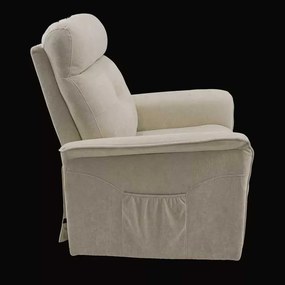LuxuryForm DESIGN TV kreslo PEGAS s elektrickým polohovaním, masážou a výklopom - béžové