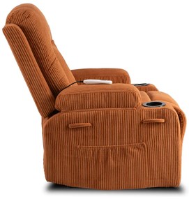 JAKS Masážne kreslo hnedý menčester Box