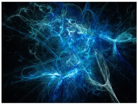 Artgeist Fototapeta - Blue lightning bolts Veľkosť: 196x154, Verzia: Samolepiaca
