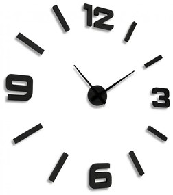 Drevené hodiny na stenu v čiernej farbe 130cm