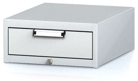 Alfa 3 Závesný dielenský box na náradie k pracovným stolom MECHANIC, 1 zásuvka, 480 x 600 x 218 mm, antracitové dvere
