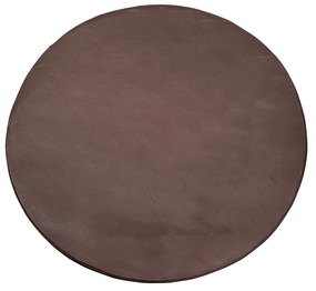 Dekorstudio Okrúhly kožušinový koberec TOPIA - hnedý Priemer koberca: 160cm
