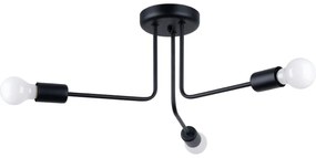 Sollux SL.1450 - Luster na tyči NORAH 3xE27/15W/230V čierna