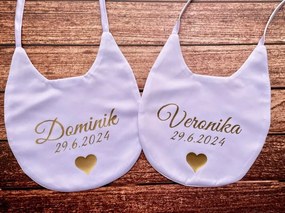 Podbradníky pre novomanželov s dátumom svadby 40 - Malý