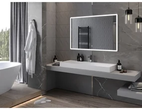 Mexen Navia, LED kúpeľňové zrkadlo s podsvietením 120 x 80 cm, 6000K, ochrana proti zahmlievaniu, 9803-120-080-611-00