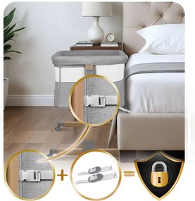 Bočná postieľka pre novorodencov s nastavením výšky Nukido NK-243