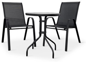 Balkónový set Capri 60 cm + 2x kovová stolička Ramada