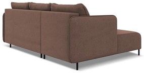 Ružová rozkladacia/s úložným priestorom rohová pohovka (ľavý roh) Luana – Makamii