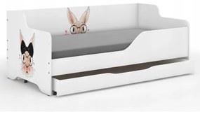 Detská posteľ s rozkošným zajačikom 160x80 cm