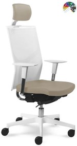 MAYER Kancelárska stolička PRIME MESH 2302 S čalúnenie LIMA koženka