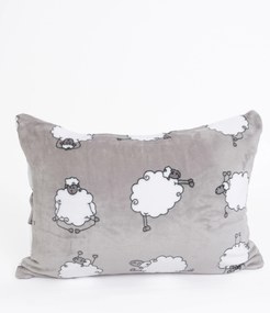 Obliečka na vankúš mikroplyš Exclusive 50 × 70 cm - Ovečky morning yoga šedé