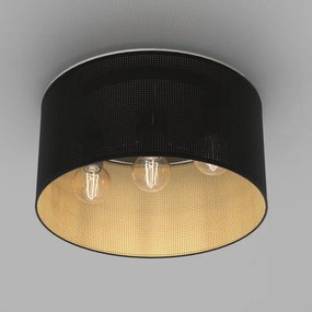 Luster prisadený LOFT SHADE 3xE27/60W/230V čierna/zlatá
