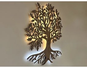 Li-Go 5732/DUB/S2 - LED Nástenná dekorácia LED/10W/5V 20000 mAh 68x80 cm dub