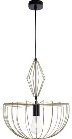 Luster na lanku JASMINA 1xE27/20W/230V pr. 40 cm zlatá