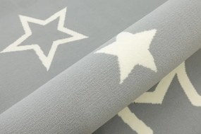Koberec LUNA 533744/89944 hviezdy, sivý / krémový