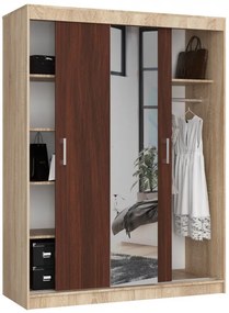 Šatníková skriňa s posuvnými dverami 150 cm CLP sonoma / wenge
