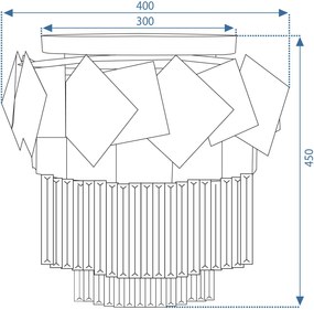 Toolight Toolight, stropné svietidlo 6xE14, APP1309-C, čierna-ružové zlato, OSW-52100