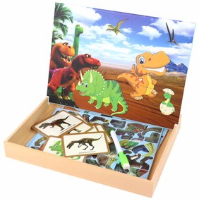 Lean Toys Sada edukačných magnetických puzzle – Dinosaury