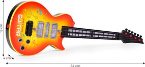 MULTISTORE Detská rocková gitara s LED, infračerveným senzorom a 8 melódiami pre deti 3+