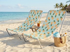 Súprava 2 ks skladacích plážových ležadiel SAND PINEAPPLE, farebné
