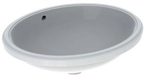 GEBERIT VariForm oválne vstavané umývadlo pod dosku bez otvoru, s prepadom, 560 x 460 mm, biela, 500.752.01.2