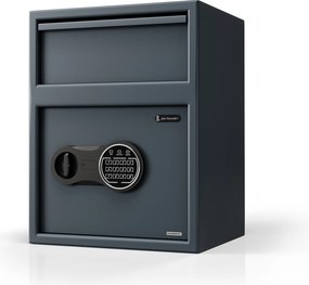 Depozitný trezor s vhadzovaním, elektronický zámok na kód, na peniaze a dokumenty, 345x455x300 mm: CEDRIC