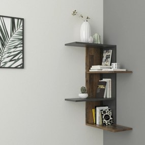 Sconto Nástenný regál HAARLEM hnedá