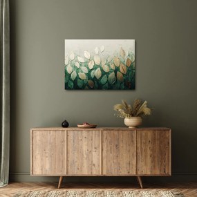 Obraz - Zlato-zelené listy (70x50 cm)