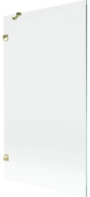 Mexen, Mexen Mesačná 1-krídlová vaňová zástena 100 x 150 cm, transparentná, zlatá - 897-100-000-50-00