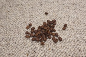 Avanti, Koberec metráž Alfawool 40 šedý, na mieru, šíře 4m,5m, šedá, ab (mriežka), obývacia izba