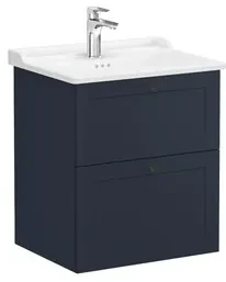 Kúpeľňová skrinka s umývadlom VitrA Root 60x67x46 cm modrá mat ROOTC60BINTC