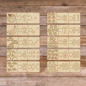 SENTOP | Detská drevená skladačka - Trojdielne puzzle pre deti | SENTOP H004