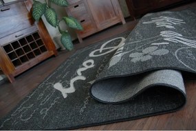 styldomova Šnúrkový koberec sizal floorlux 20278 yolo čierny/strieborný
