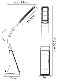GLOBO 58333 - LED Stmievateľná stolná lampa SOPHIE 1xLED/6,5W/230V