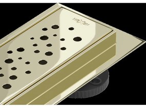 Mexen Flat M12 odtokový žľab 70 cm, zlatá - 1521070-15