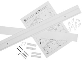 Dekodum PVC stropná lišta s krytom dvojitá biela Dĺžka koľajnice (cm): 220, Typ prichytenia: Háčiky