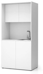 PLAN Kuchynka NIKA s drezom a batériou 1000 x 600 x 2000 mm, biela, pravá