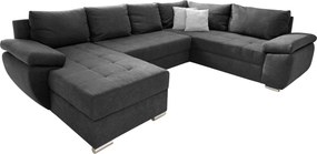XXXLutz SEDACIA SÚPRAVA, textil, antracitová P & B - Sedačky - 002310003004