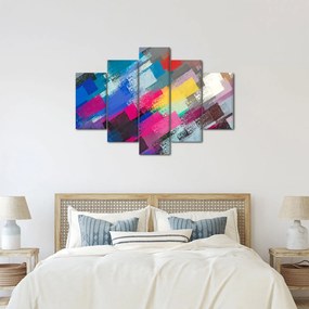 Obraz - Farebné ťahy štetcom (150x105 cm)