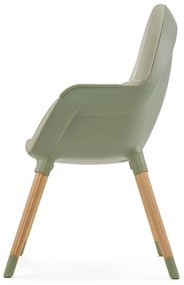 KINDERKRAFT - Detská jedálenská stolička 2v1 FINI2 buk/zelená