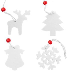 Závesné Vianočné dekorácie SHY-W8569 biele (16 ks)