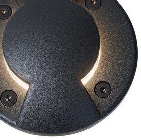 Moderné zemné bodové svietidlo čierne GU10 50 mm 2-svetelný efekt IP65 - Cellar