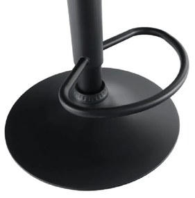 Barová stolička TERKAN — ekokoža/kov, viac farieb sivá/čierna