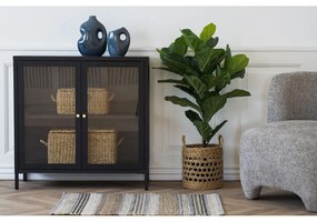 Čierna kovová vitrína 80x80 cm Dalby – House Nordic