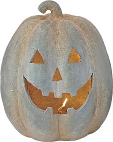Šedá antik dekorácia tekvice Pumpkin s LED osvetlením - Ø 33*39 cm