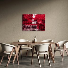 Obraz - Indonézske vodopády v červenej (70x50 cm)