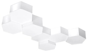 Stropné svietidlo Sunde 1, 1x biele plastové tienidlo, (biely plast)